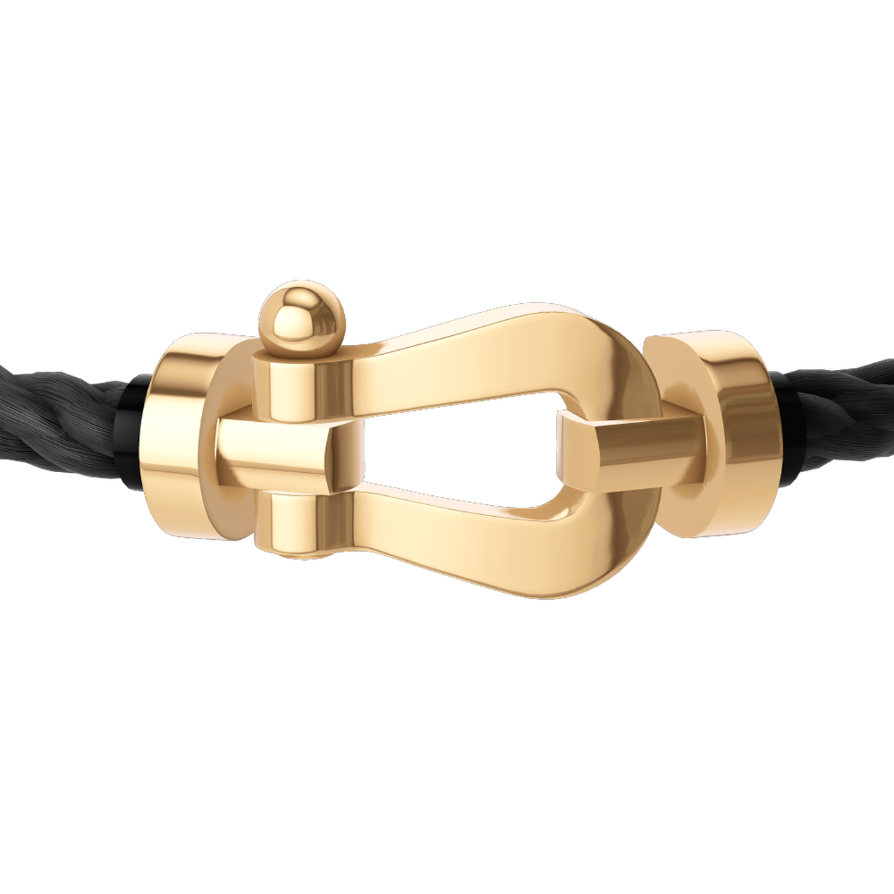 Force 10 Large Yellow Gold Cable Bracelet Buckle image number 1