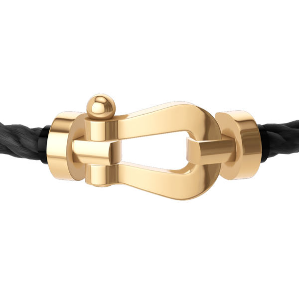 Bracelet cable Force 10 en or jaune, grand modèle