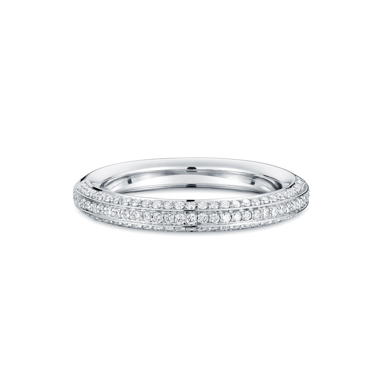 Bijoux Birks Bee Chic Half Eternity White Gold Diamond Wedding Band image number 0