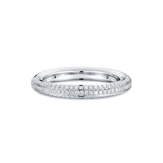 Bijoux Birks Bee Chic Half Eternity White Gold Diamond Wedding Band image number 0