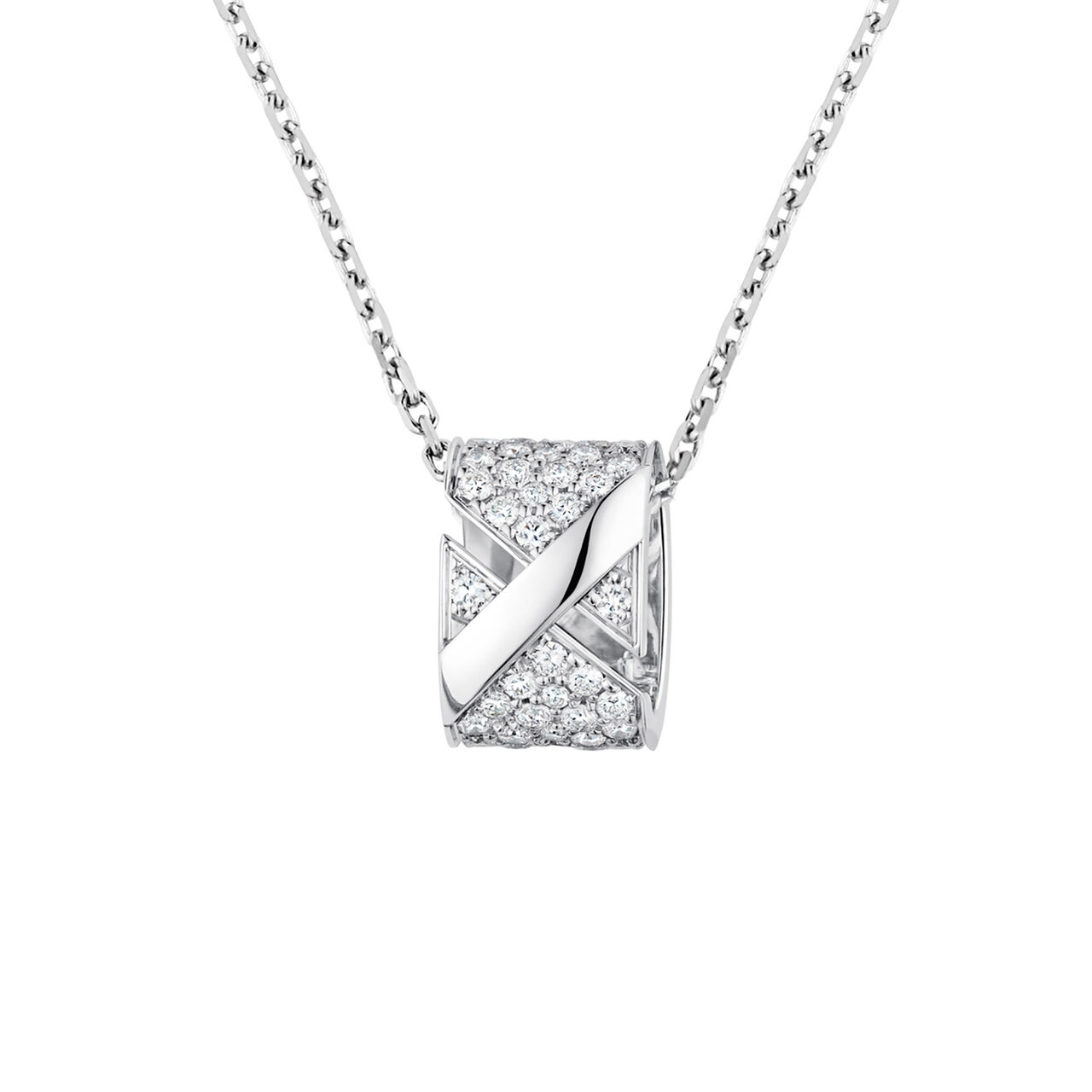 Chaumet Liens Evidence White Gold and Diamond Pav&eacute; Pendant image number 0