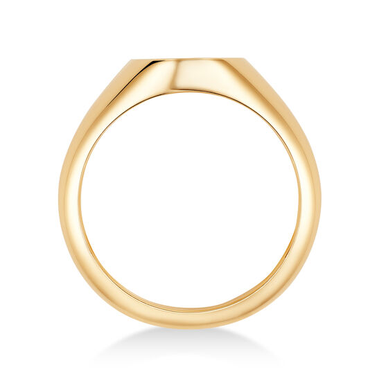 Birks Essentials Yellow Gold Oval Signet Ring image number 3