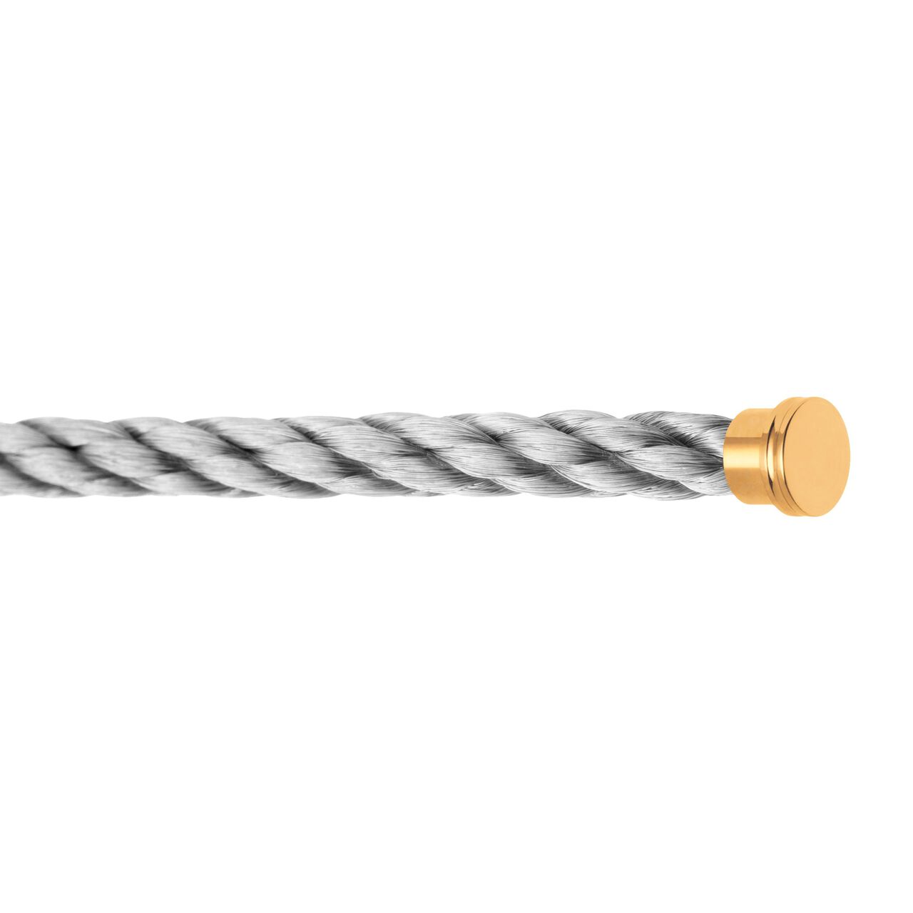 Fred Yellow Gold Plated and Stainless Steel Large Cable 6B0110 Details image number 1