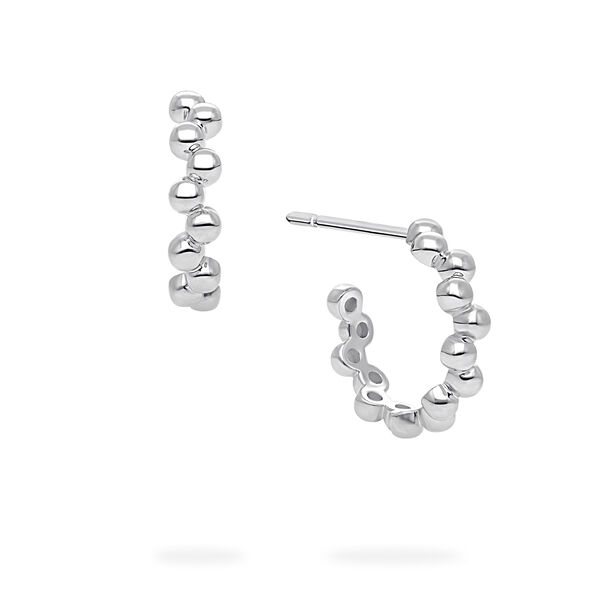 Sterling Silver Splash 15 mm Hoop Earrings