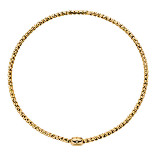 FOPE Eka Flex'it D-Link Yellow Gold and Diamond Necklace image number 0