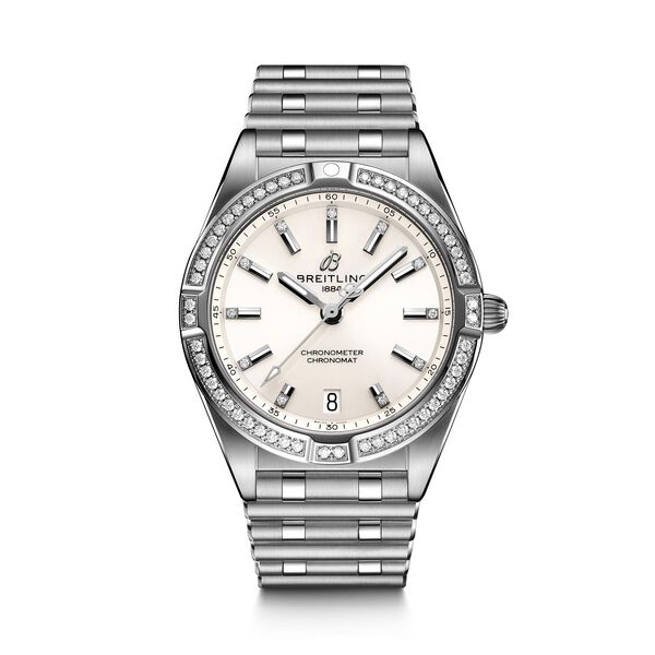Chronomat 32 mm SuperQuartz™ en acier inoxydable et diamants