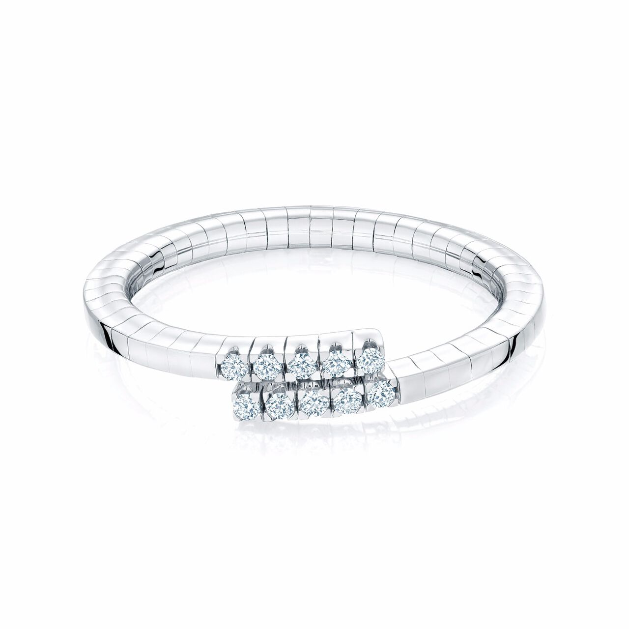 bijoux birks rosee du matin white gold flex wrap ring image number 0