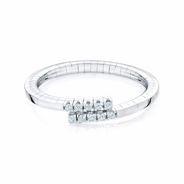 White Gold Flex Wrap Ring
