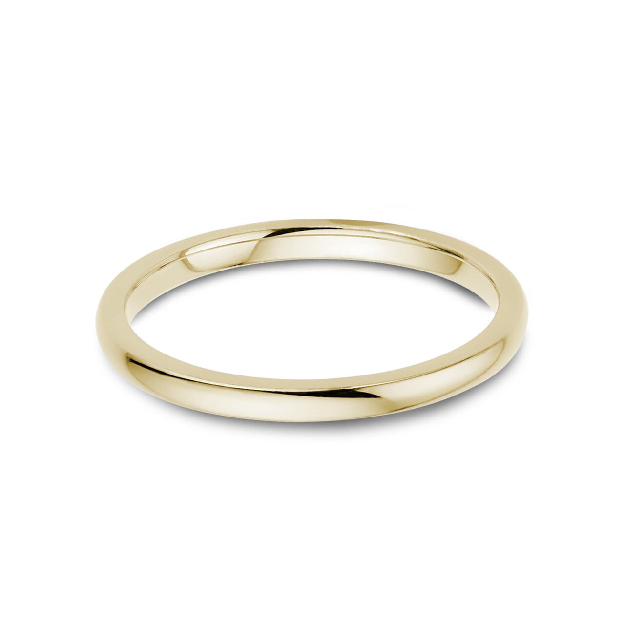 2 mm Wedding Band Yellow Gold Front image number 0