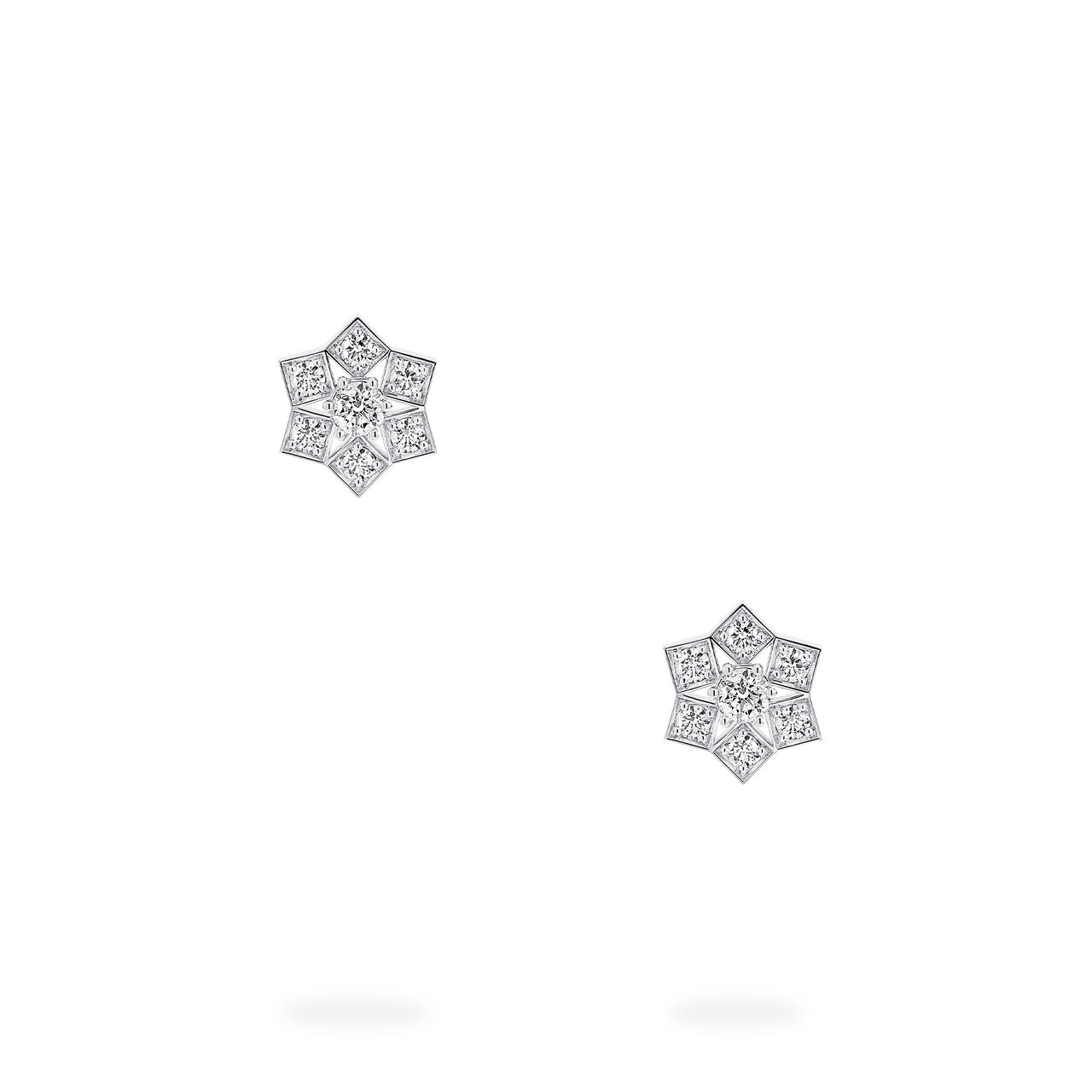 Birks Snowflake White Gold Stud Earrings, Small image number 0