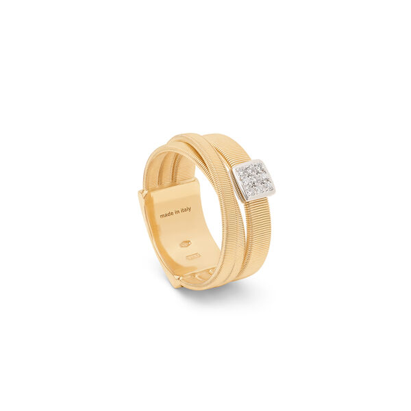 Masai Yellow Gold and Diamond Ring