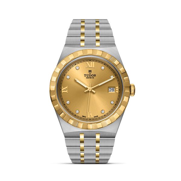 TUDOR Royal Automatic 38 mm Yellow Gold, Stainless Steel and Diamond