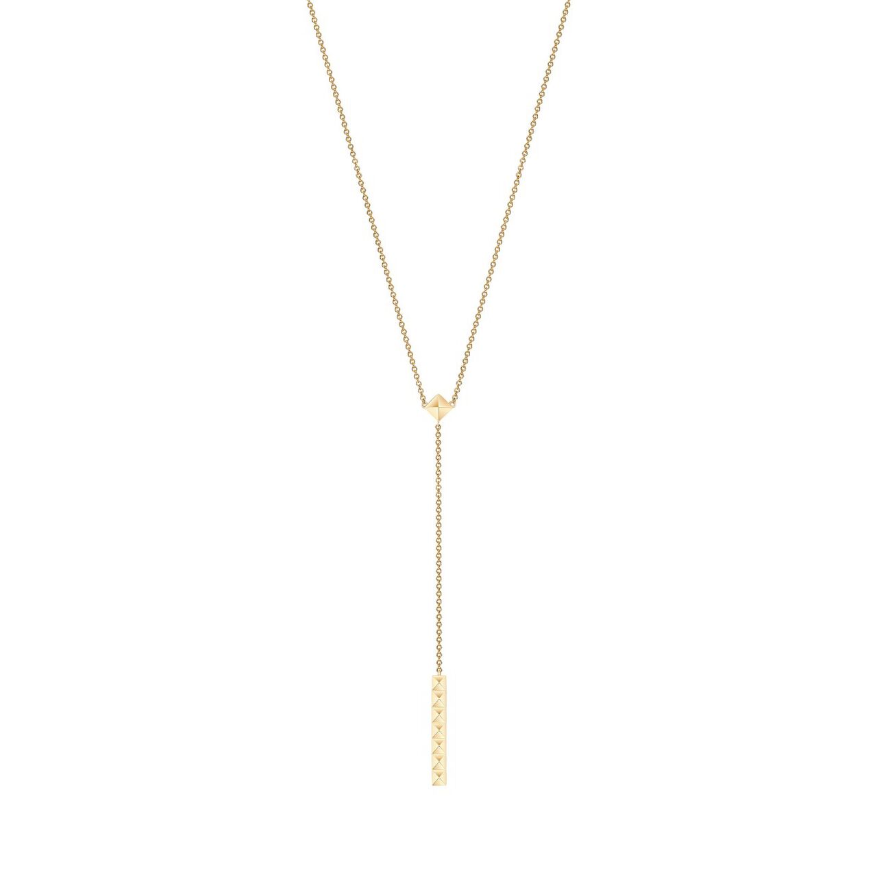 bijoux birks rock pearl yellow gold pixel drop necklace image number 0