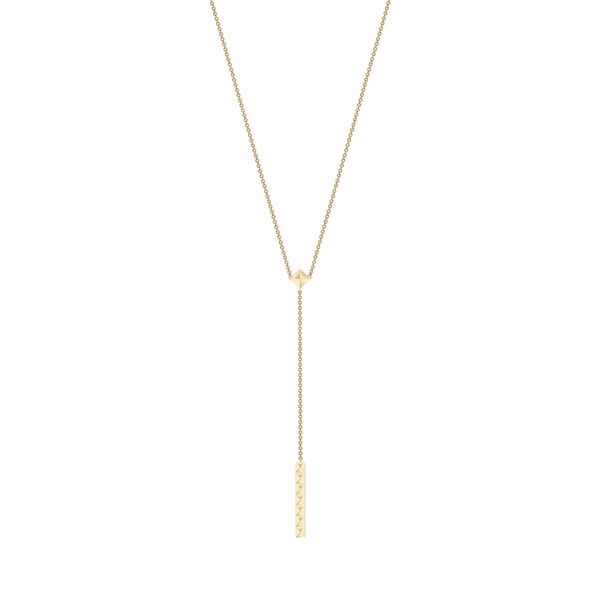 Collier or jaune pendentif pixel