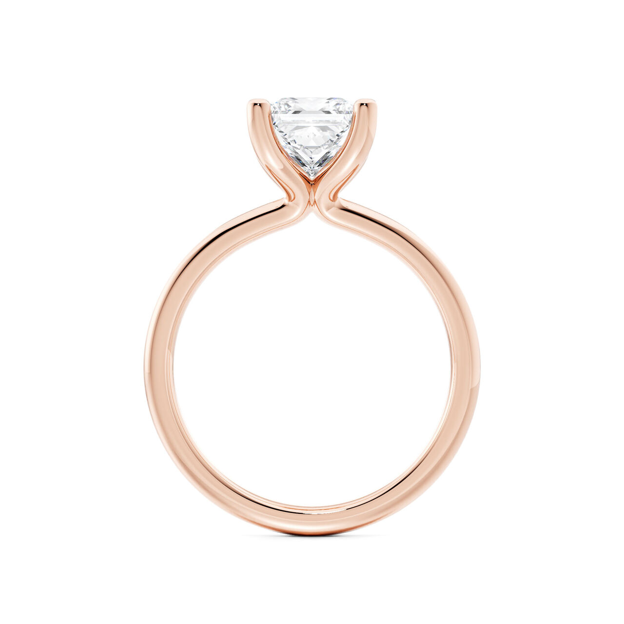Birks Ros&eacute;e du Matin Princess-Cut Solitaire Diamond Engagement Ring in Rose Gold image number 2