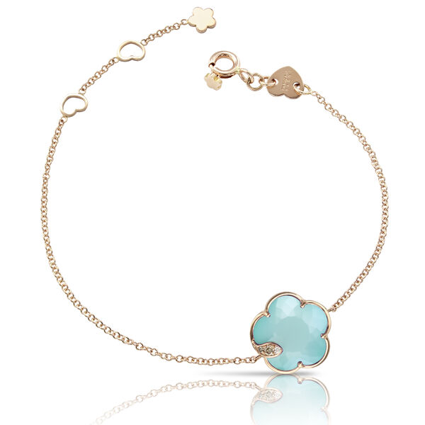 Bracelet Petit Joli en or rose avec lune de mer et diamants