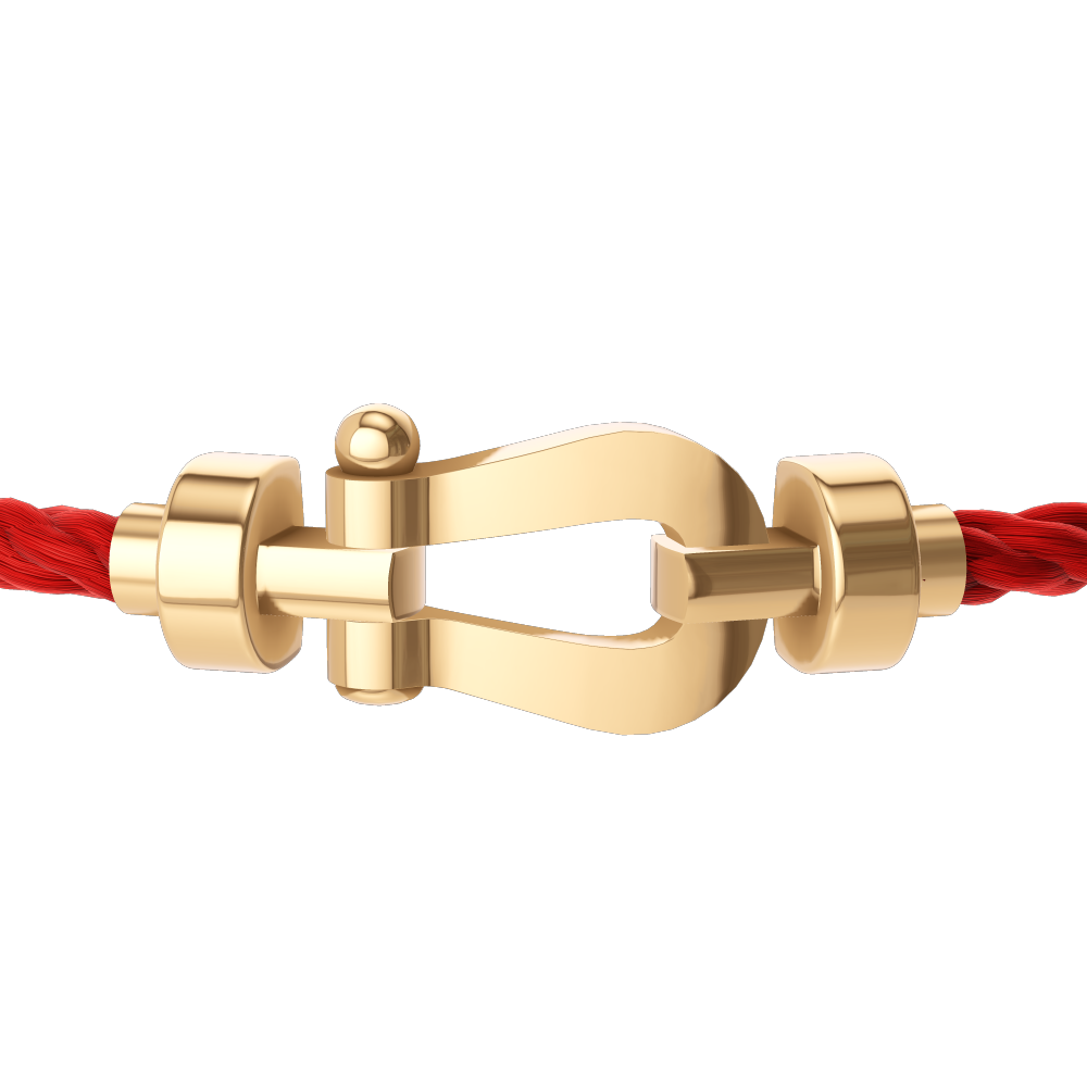Force 10 Medium Yellow Gold Cable Bracelet