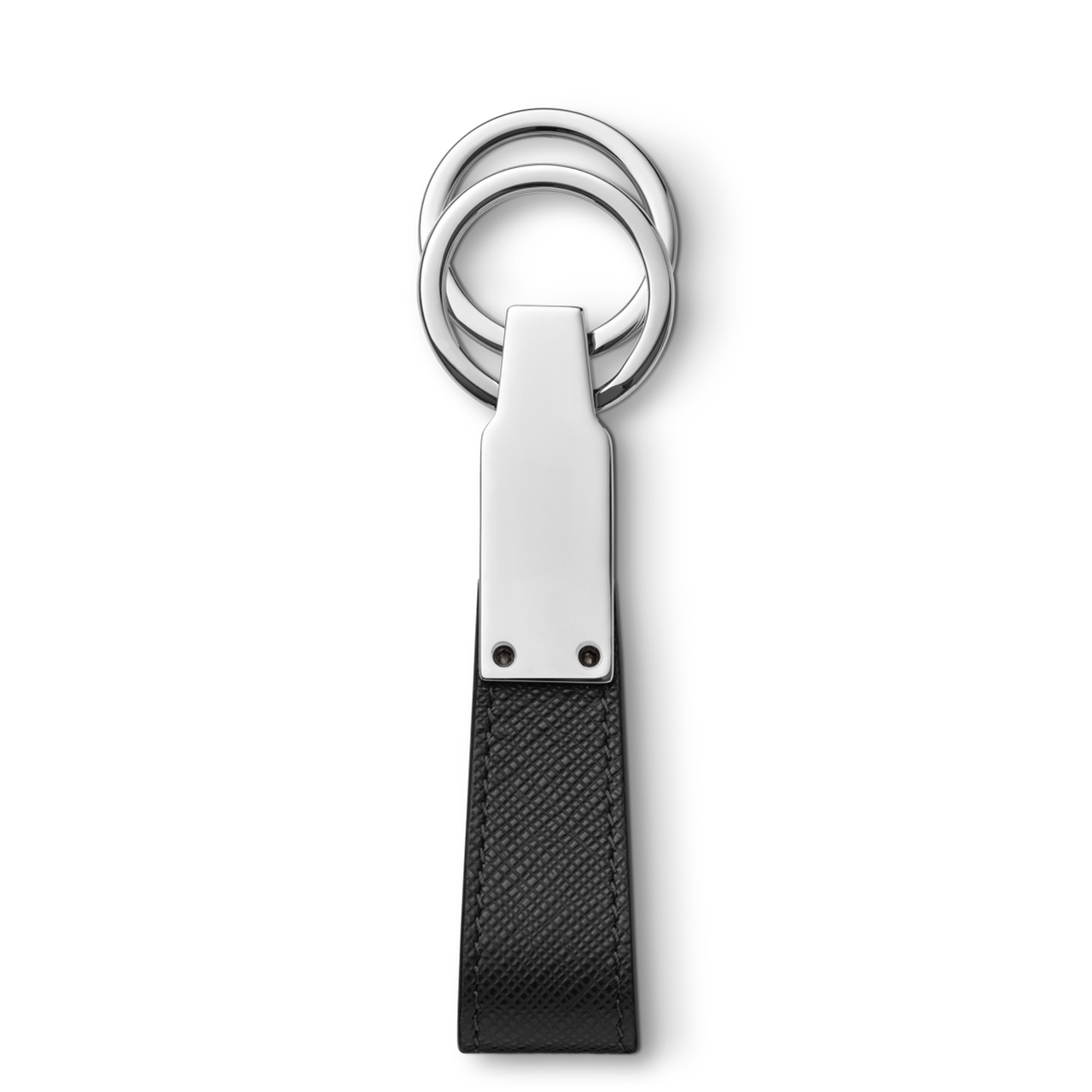 Montblanc Sartorial Stainless Steel and Leather Key Ring