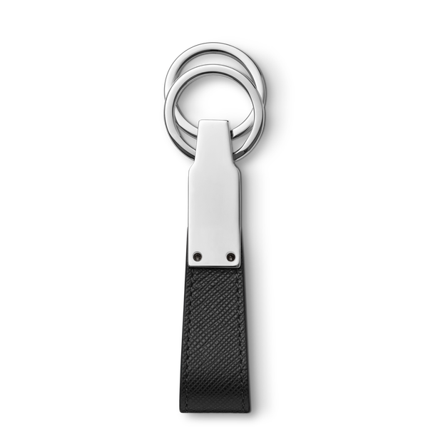 Sartorial Stainless Steel and Leather Key Ring