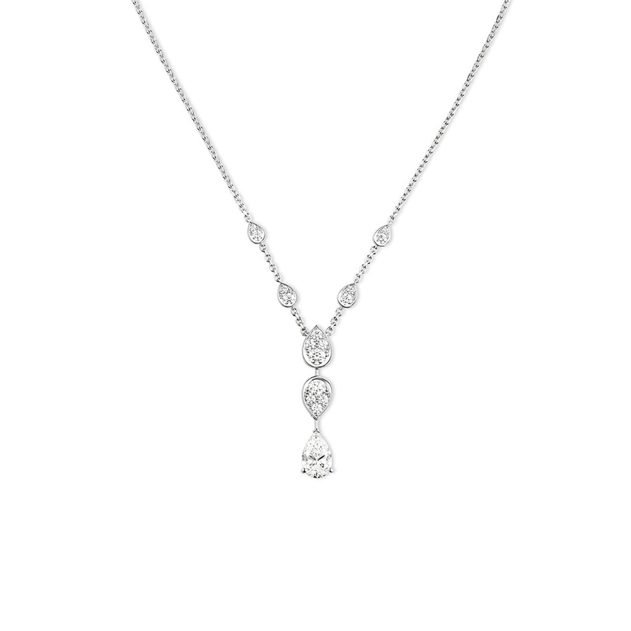 chaumet josephine ronde d aigrettes white gold diamond necklace 83856 front image number 0