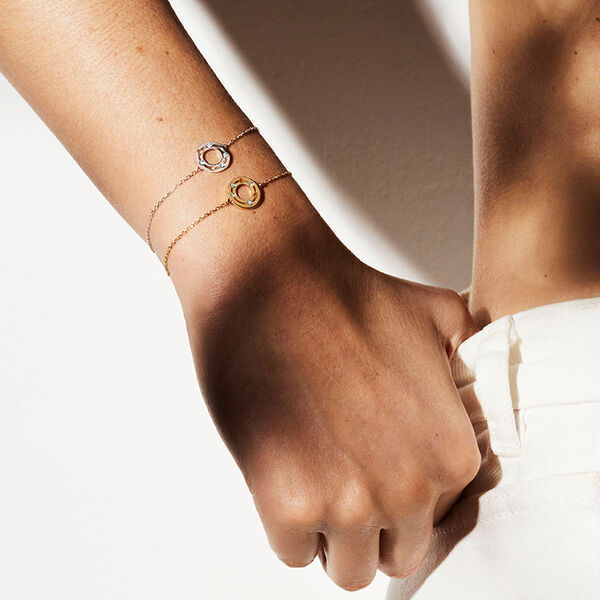Pulse Yellow Gold and Diamond Bracelet