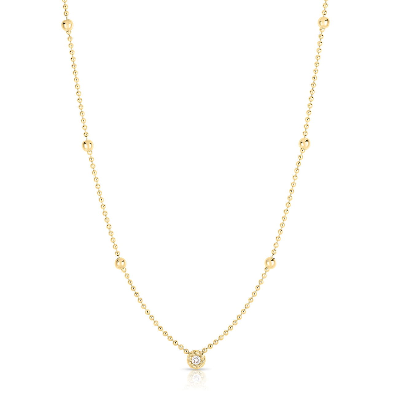 Diamonds By The Inch Yellow Gold and diamond 7 Sation Necklace image number 0
