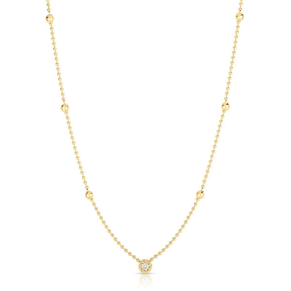 Diamonds By The Inch Yellow Gold and diamond 7 Sation Necklace
