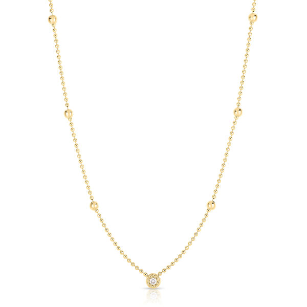 Diamonds By The Inch Yellow Gold and diamond 7 Sation Necklace