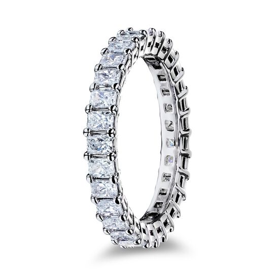 Platinum 2.40ct Radiant Cut Eternity Band image number 1