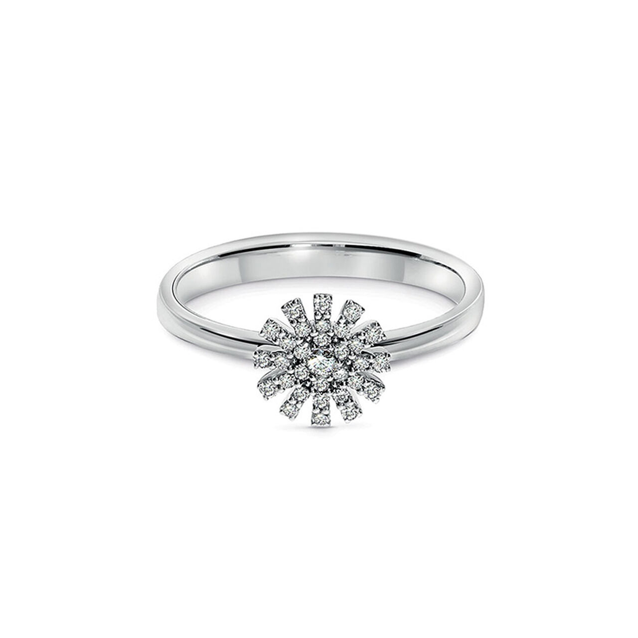 Damiani Margherita White Gold and Diamond Pavé Ring 20072979 Front image number 0