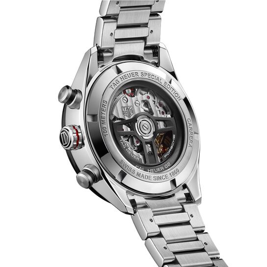 Carrera Porsche édition spéciale 44 mm chronographe automatique en acier inoxydable image number 3