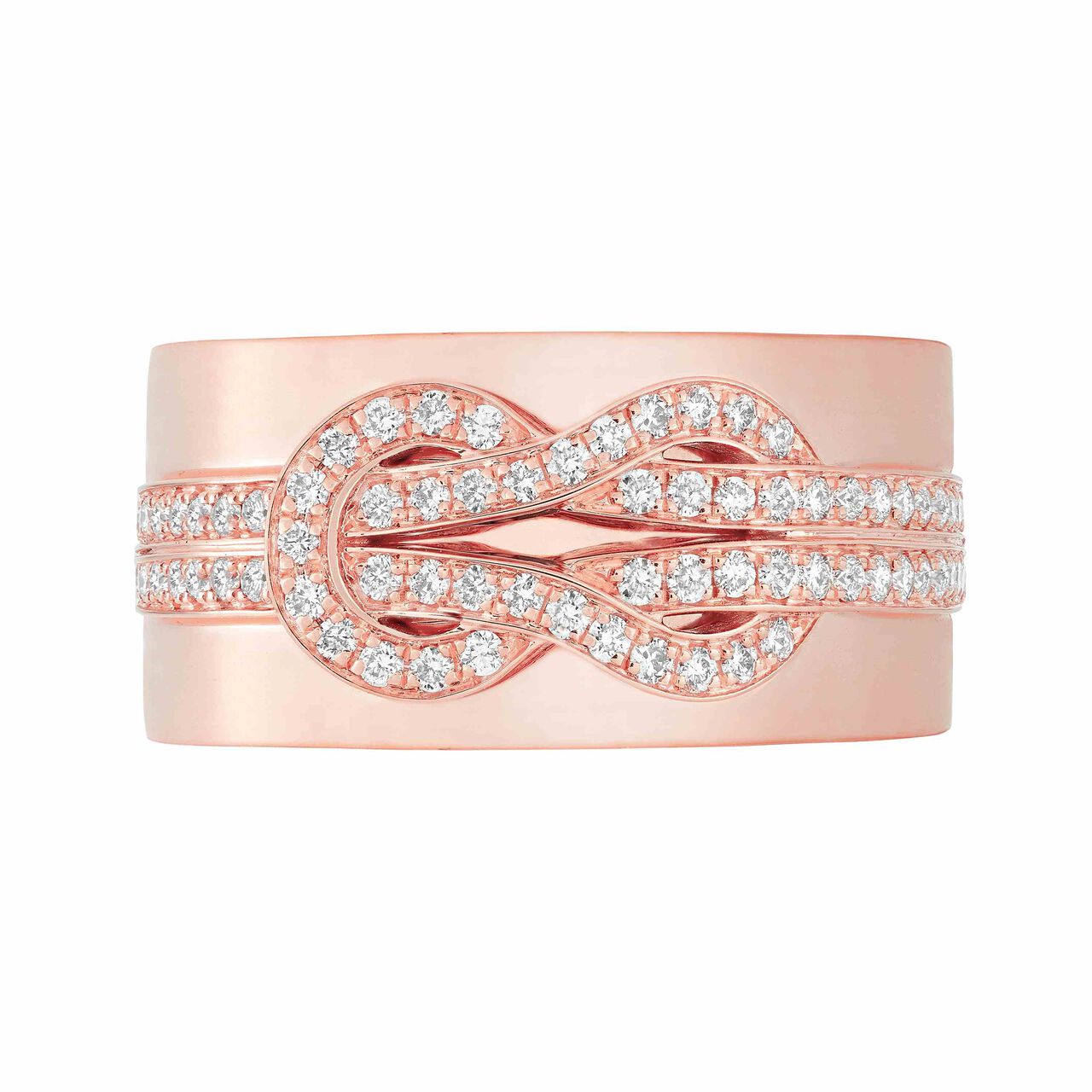 Chance Infinie Rose Gold and Diamond Pavé Ring image number 0