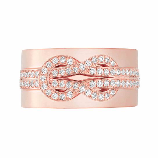 Chance Infinie Rose Gold and Diamond Pavé Ring image number 0