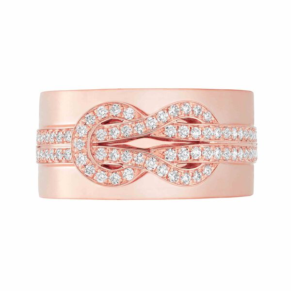 Chance Infinie Rose Gold and Diamond Pavé Ring