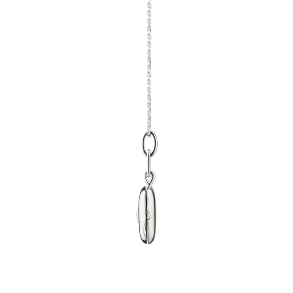Médaillon Slim Lockets Viv en argent avec saphir blanc