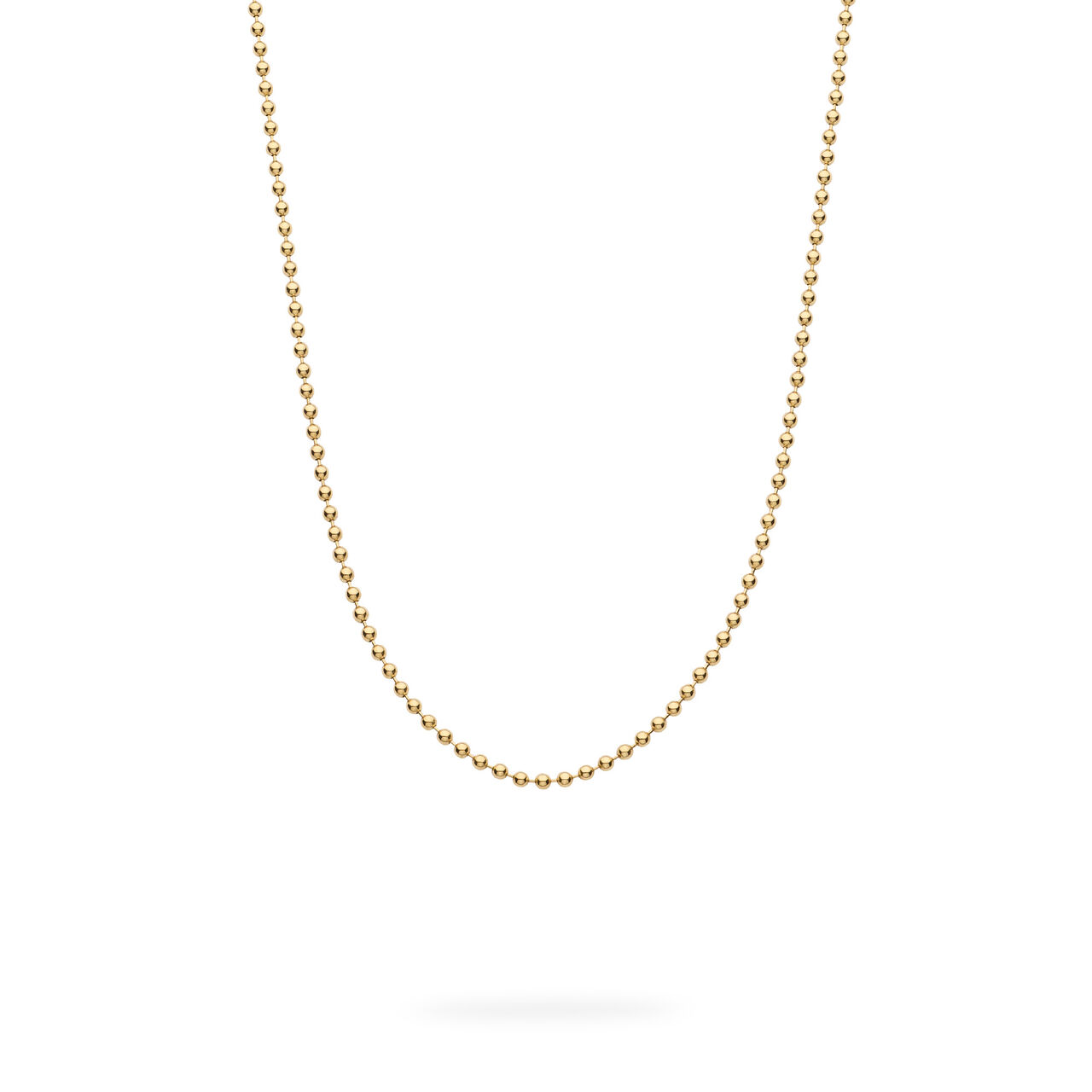 Birks Essentials Yellow Gold Beaded Chain Necklace image number 0