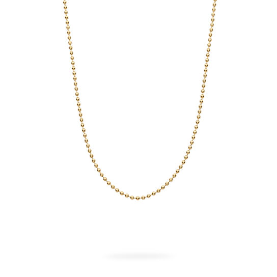 Birks Essentials Yellow Gold Beaded Chain Necklace image number 0