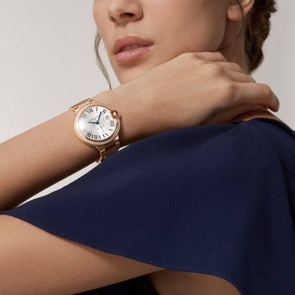 Ballon Bleu de Cartier 40 mm automatique en or rose et diamants