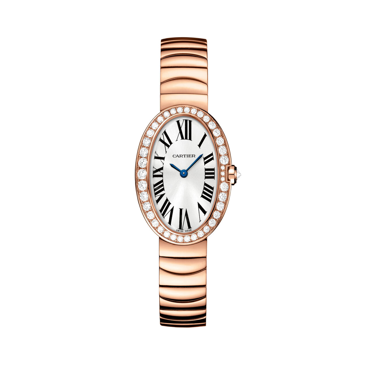 Baignoire Small Quartz 32 x 24 mm Rose Gold and Diamond image number 0