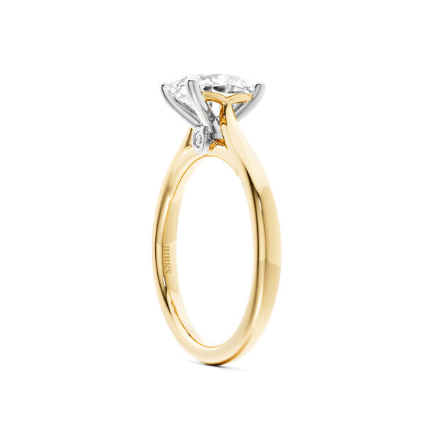 Princess-Cut Solitaire Diamond Engagement Ring in Yellow Gold