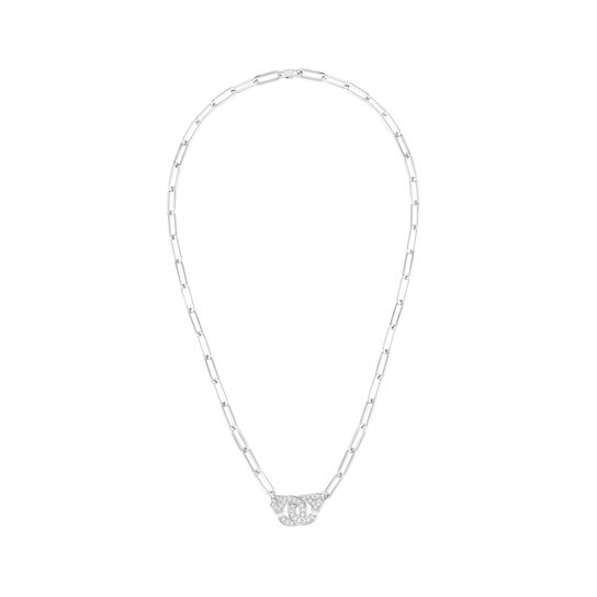 Menottes dinh van R12 White Gold Pavé Necklace image number 1