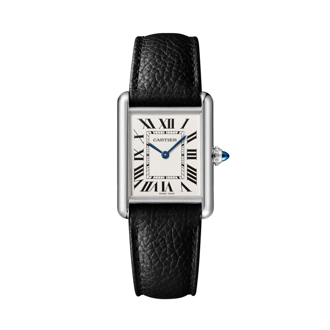 tank-must-de-cartier-watch-large-model-steel-leather-wsta0041-front image number 0