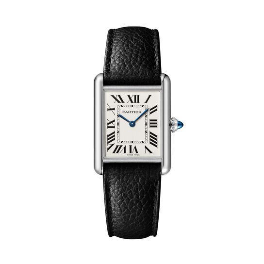 tank-must-de-cartier-watch-large-model-steel-leather-wsta0041-front image number 0
