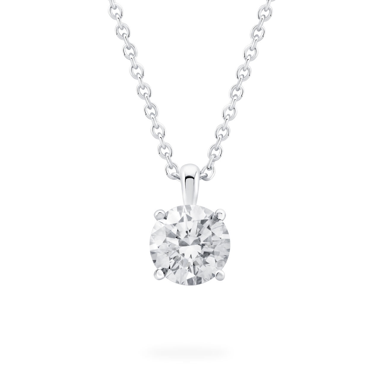 bijoux birks blue round solitaire diamond pendant image number 0