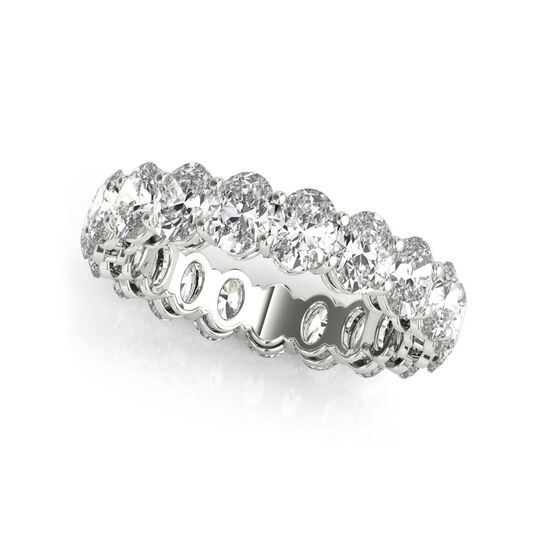 3.90 ct Oval Cut Diamond Eternity Wedding Band-6.5 image number 2