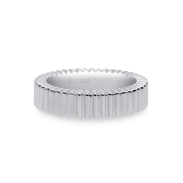 Silver Pleated Ring, 5MM