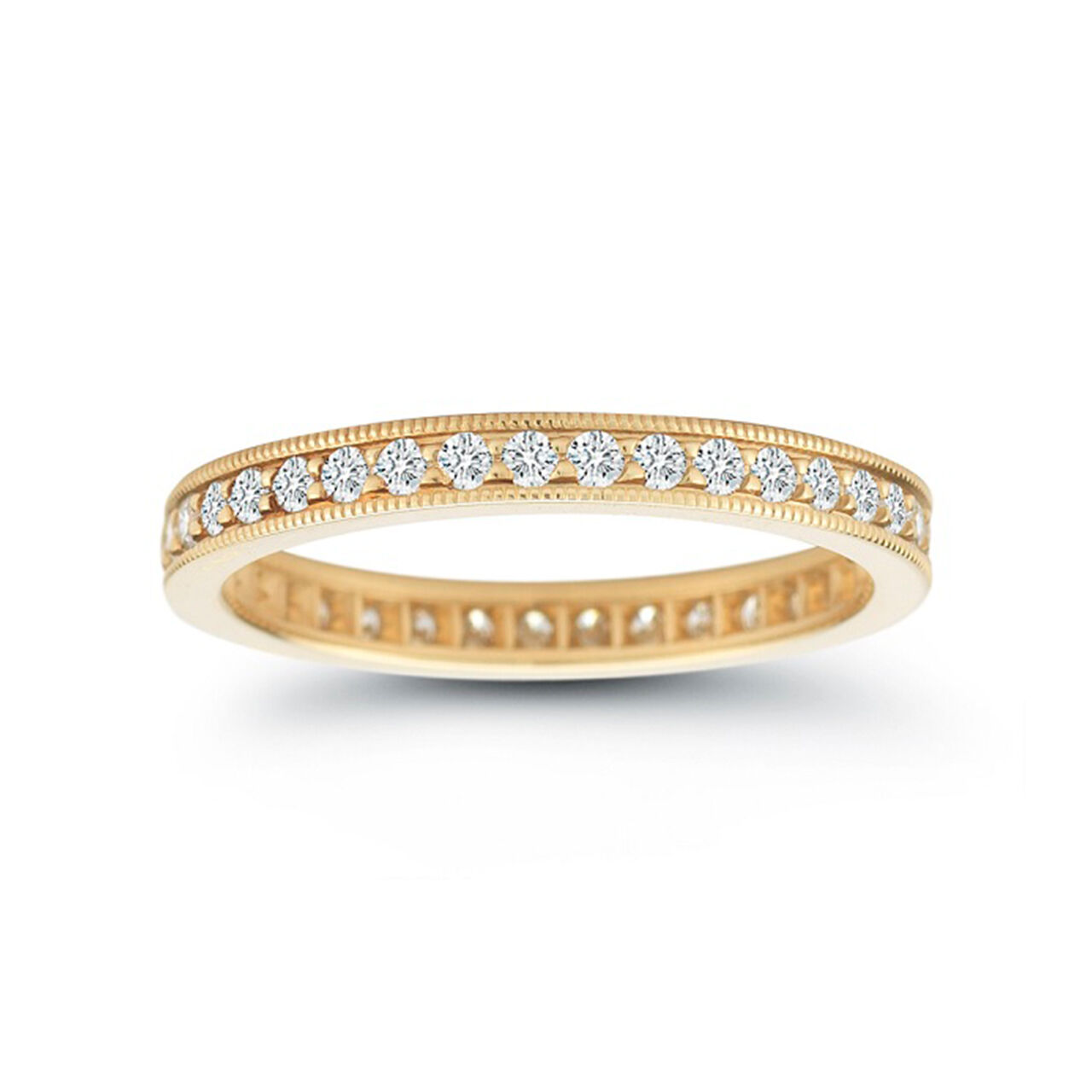 0.63 CT 5 STONE 14K GOLD DIAMONDS CHANEL & BAR SET WEDDING BAND RING -  setrany.com