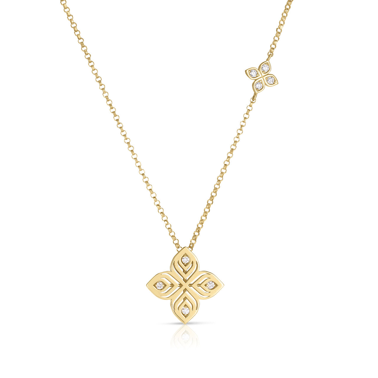 Arrabesque Medium Yellow Gold  and Diamond Pendant image number 0