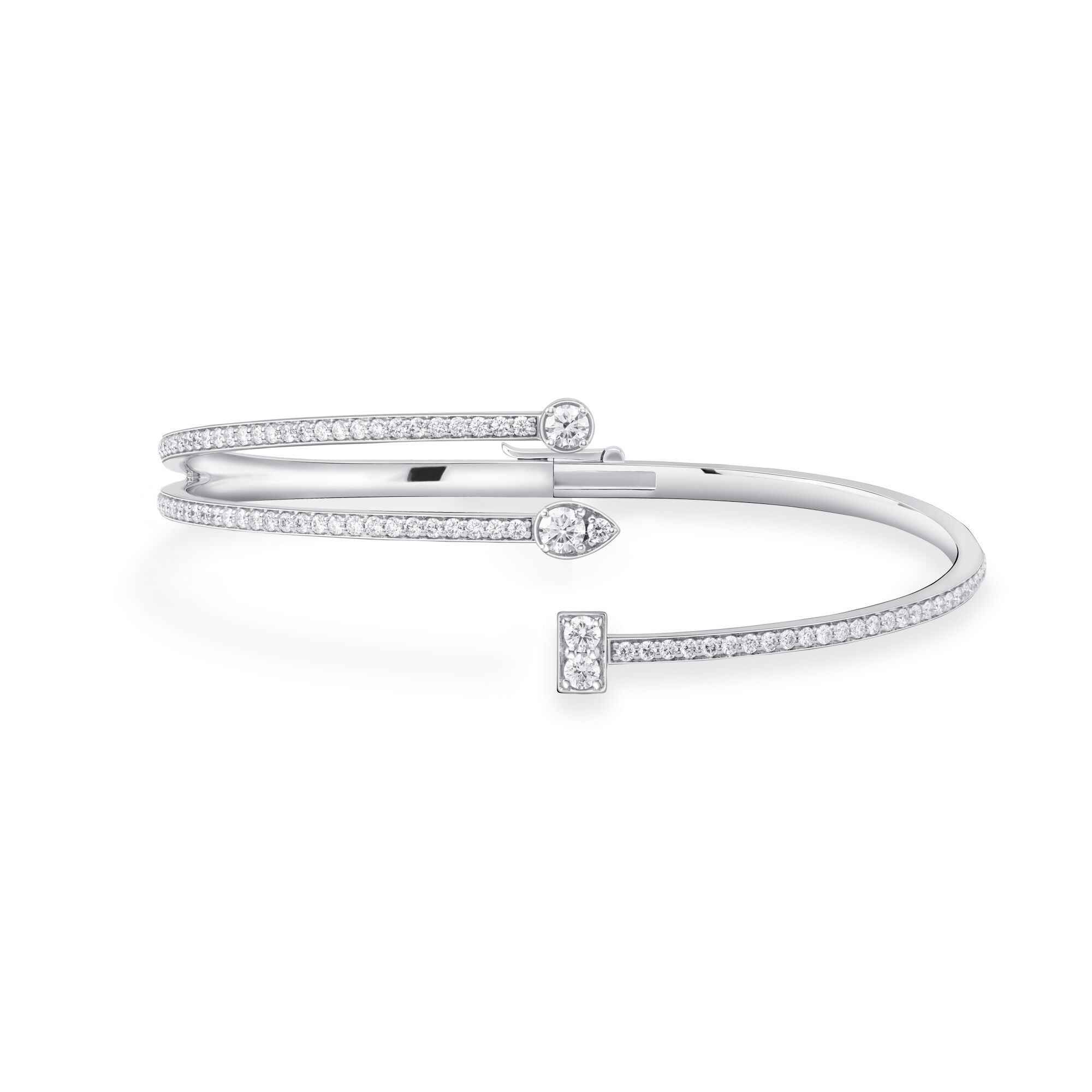 Silver diamond bangle store bracelet