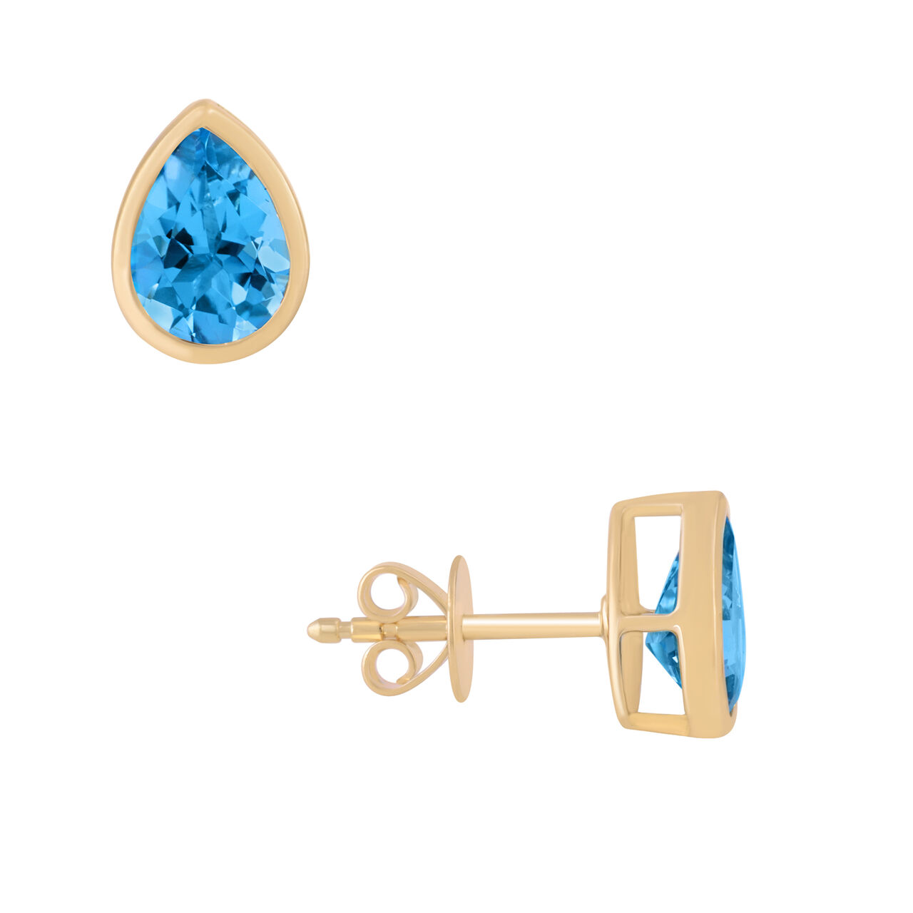 Pear Shape Topaz Stud Earrings image number 0